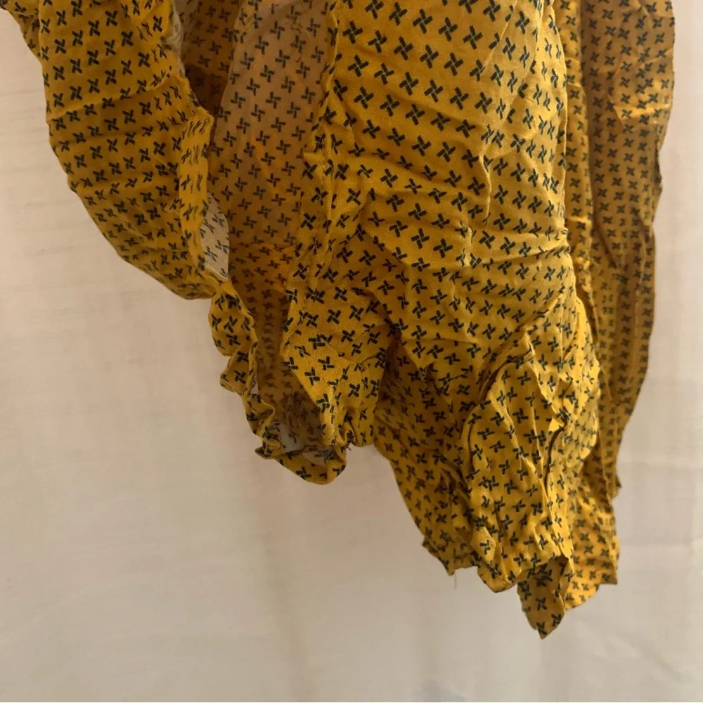 Mustard Yellow Printed Romper NWT